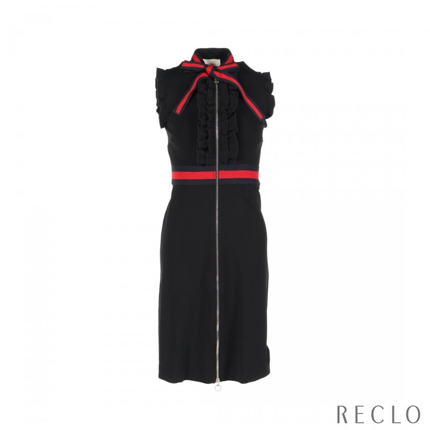 グッチ GUCCI ウェブトリム ジャージー ドレス シェリーライン 
