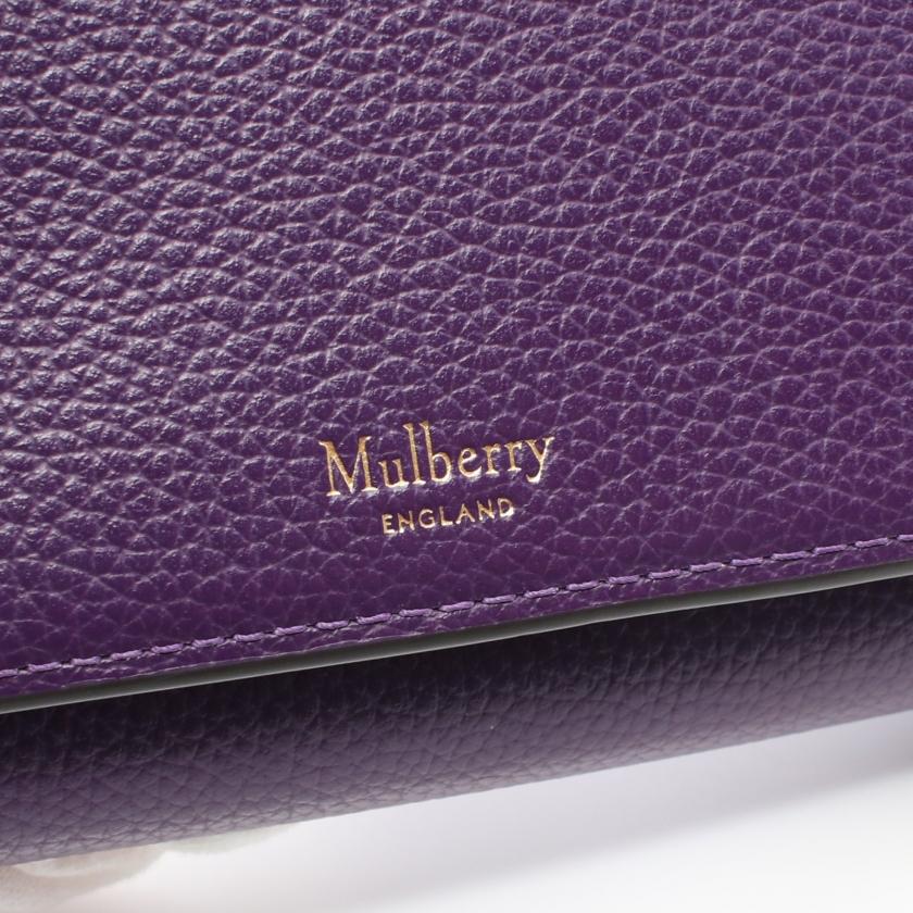 マルベリー MULBERRY 二つ折り財布 レザー パープル レディース 中古｜reclo-as-shopping｜05