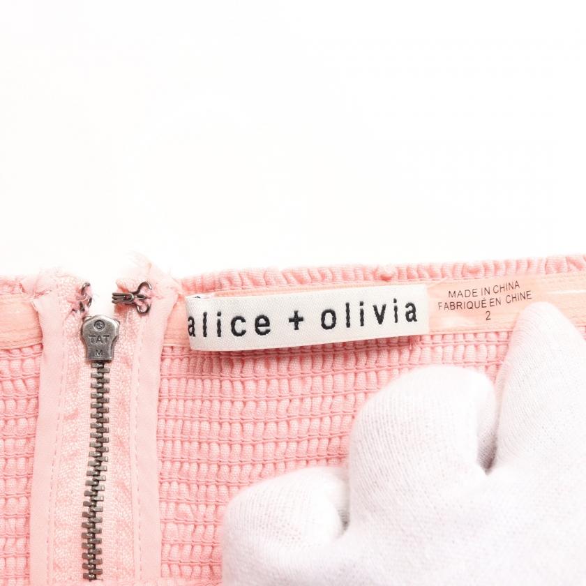 アリスアンドオリビア Alice + Olivia ジャンプスーツ オールインワン リネン ライトピンク サイドスリット レディース 中古｜reclo-as-shopping｜03