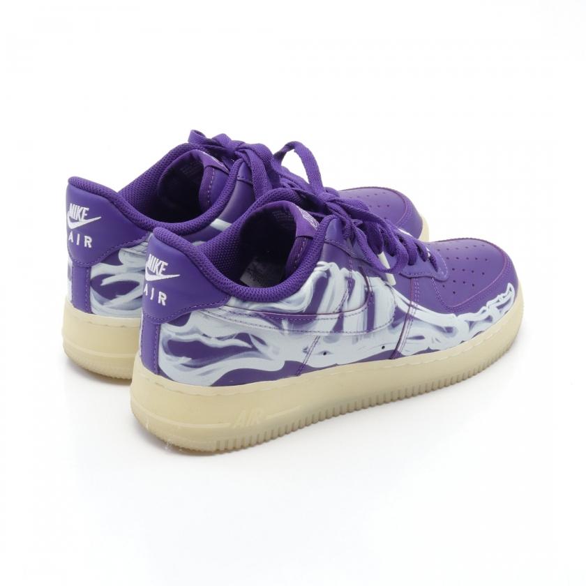 ナイキ NIKE AIR FORCE 1 '07 SKELETON スニーカー レザー パープル ホワイト CU8067-500 メンズ 中古｜reclo-as-shopping｜02