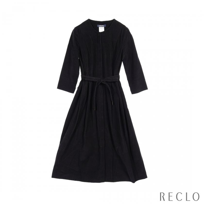 エスマックスマーラ S Max Mara シャツワンピース コーデュロイ ダーク  