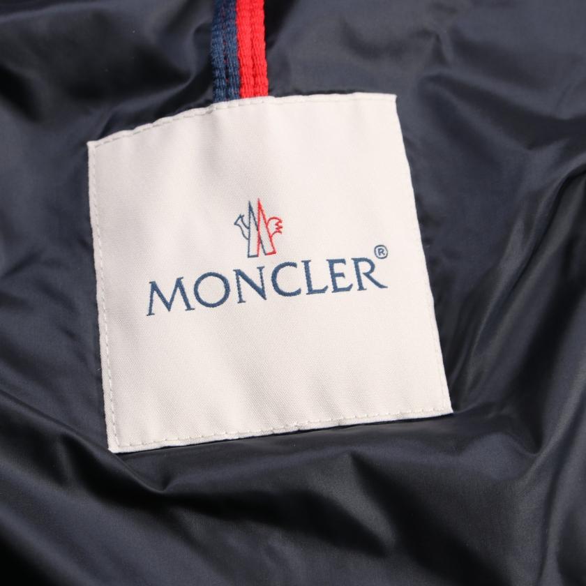 モンクレール MONCLER ALGOMEYLA ダウンコート ナイロン ネイビー ツイード 切替 1B54700 レディース 中古｜reclo-as-shopping｜03