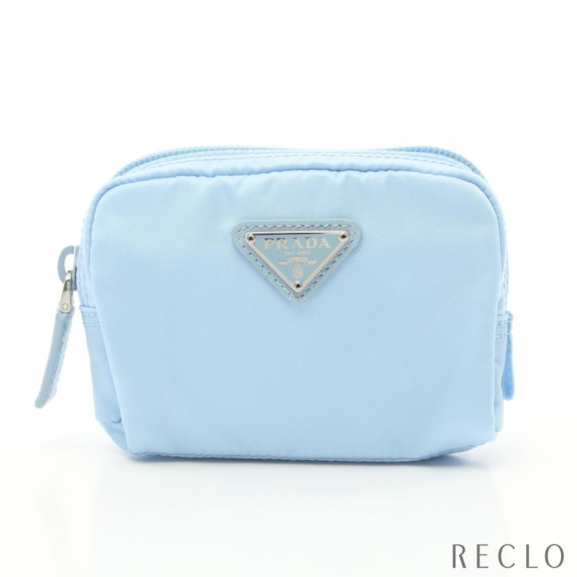 プラダ PRADA Re-Nylon VERA ポーチ ナイロン ライトブルー 1NA339 
