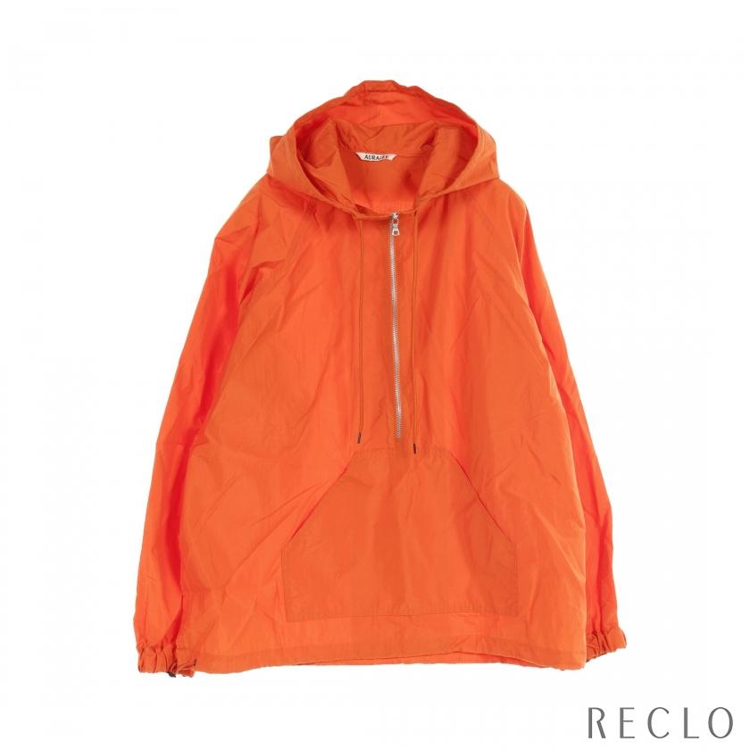 オーラリー AURALEE WASHED COTTON NYLON HOODED アノラック ブルゾン 