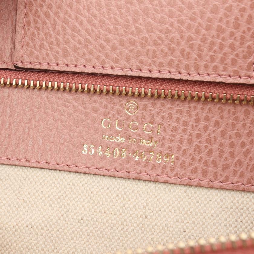 グッチ GUCCI スウィング ショルダーバッグ トートバッグ レザー グレーブラウン 354408 レディース 中古｜reclo-as-shopping｜04