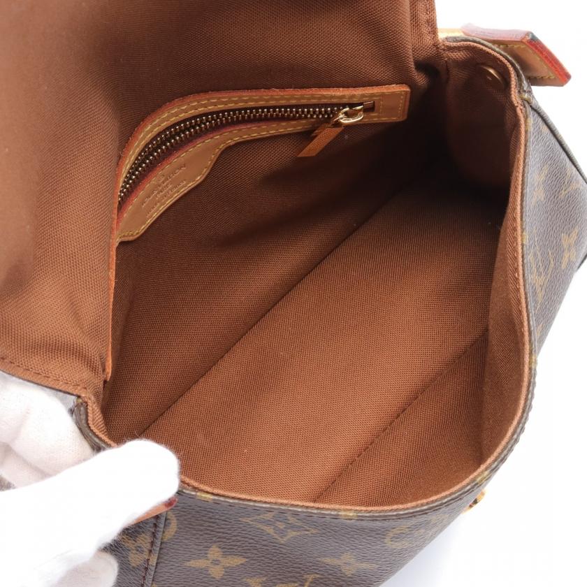 ルイヴィトン LOUIS VUITTON ミニルーピング モノグラム ハンドバッグ PVC レザー ブラウン M51147 レディース 中古｜reclo-as-shopping｜03