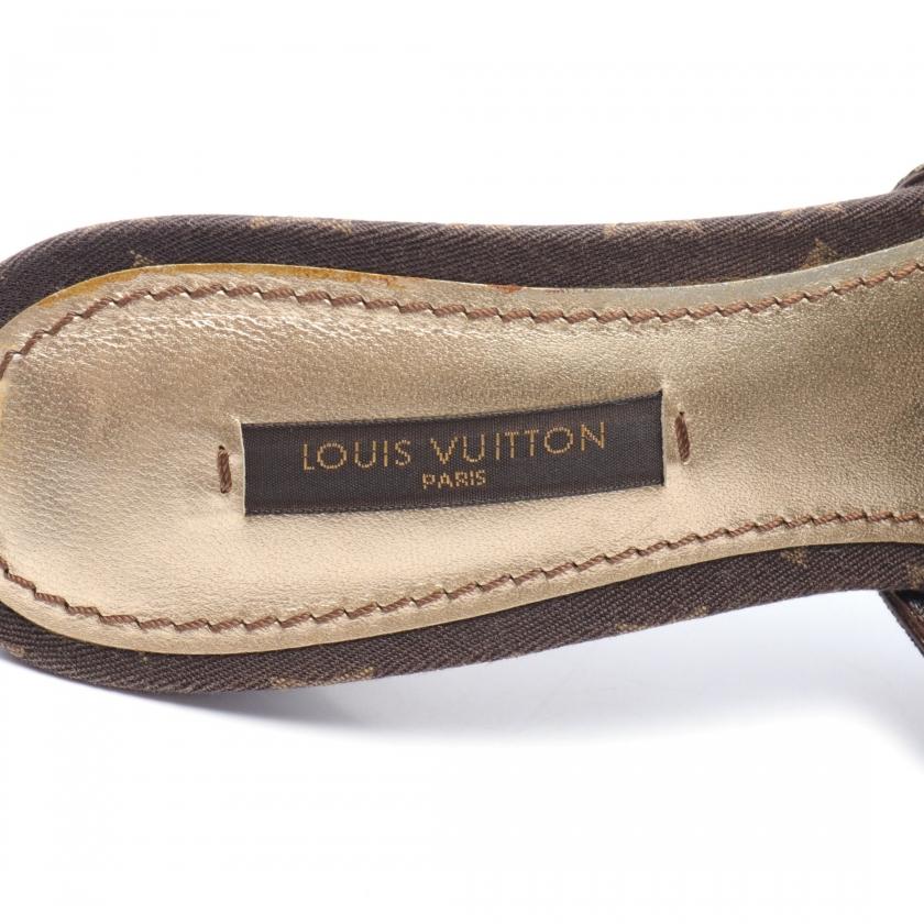 ルイヴィトン LOUIS VUITTON/モノグラムミニラン エベヌ ミュール