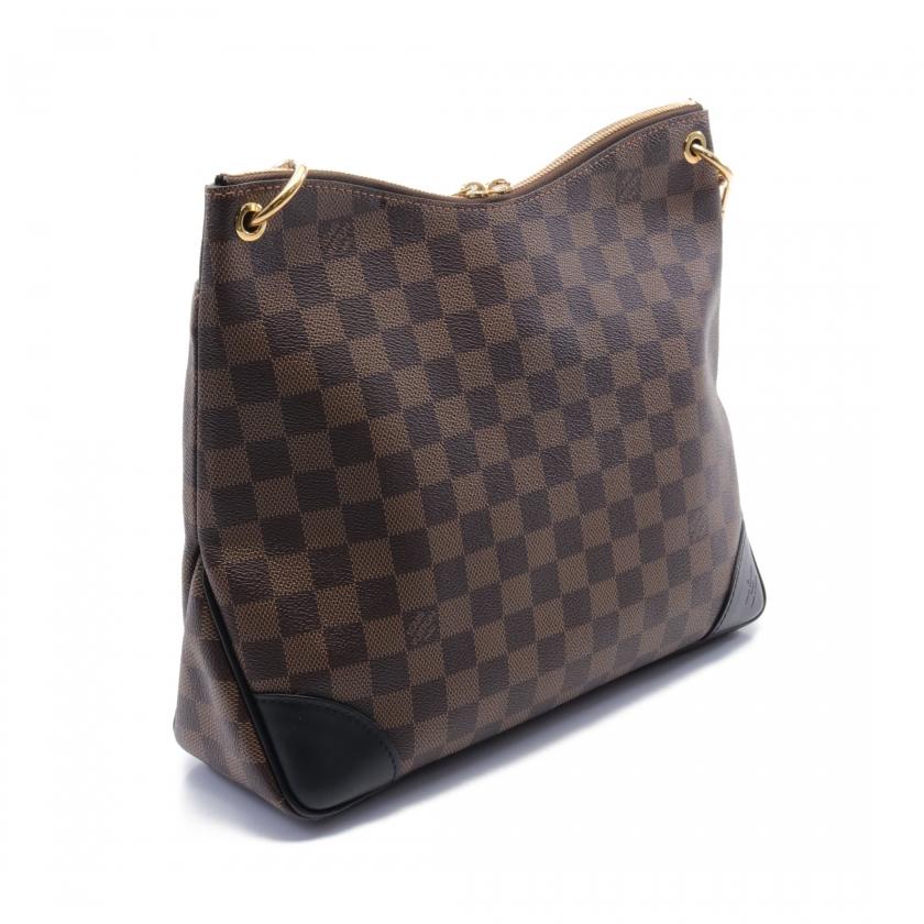 ルイヴィトン LOUIS VUITTON オデオン NM MM ダミエエベヌ ショルダーバッグ PVC レザー ブラウン ブラック N50062 レディース 中古｜reclo-as-shopping｜02