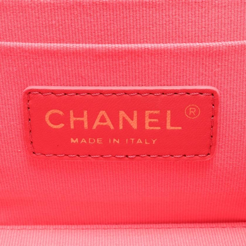 シャネル CHANEL マトラッセ バニティバッグ チェーンショルダーバッグ ラムスキン ピンク ゴールド金具 2WAY AS3228 レディース 中古｜reclo-as-shopping｜04