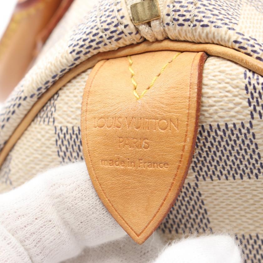 ルイヴィトン LOUIS VUITTON スピーディ 25 ダミエアズール ハンドバッグ PVC レザー ホワイト N41371 レディース 中古｜reclo-as-shopping｜04