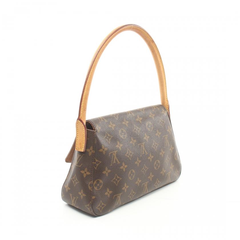 ルイヴィトン LOUIS VUITTON ミニルーピング モノグラム ハンドバッグ PVC レザー ブラウン M51147 レディース 中古｜reclo-as-shopping｜02