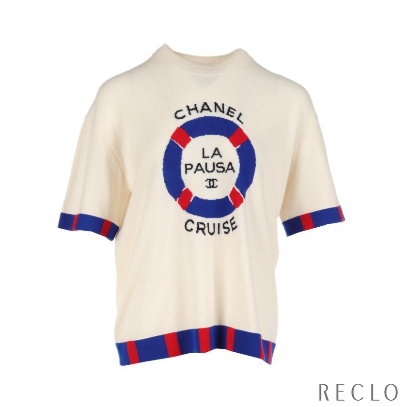 シャネル CHANEL LA PAUSA ココマーク ニット 半袖 カシミヤ 