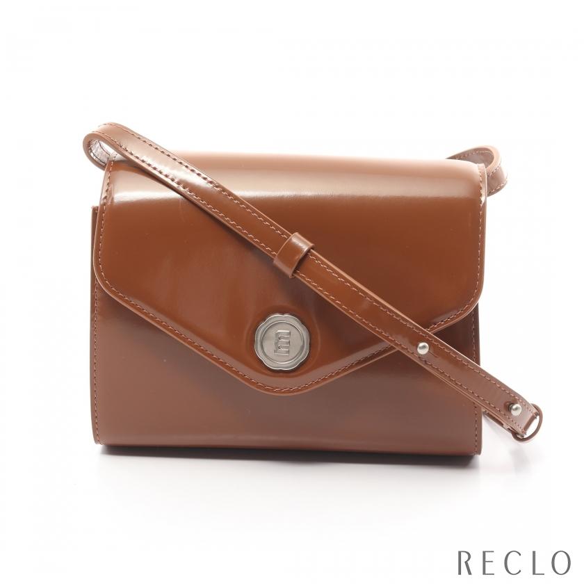 ミニミュート minitmute BOX BAG ショルダーバッグ レザー ブラウン 