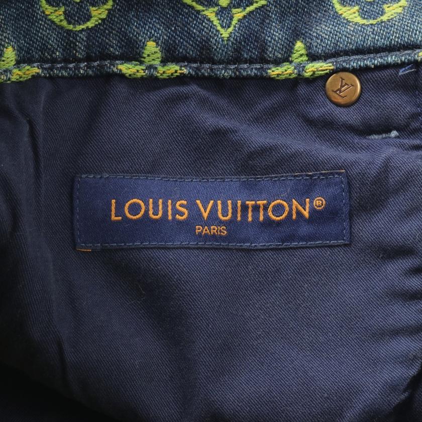 ルイヴィトン LOUIS VUITTON レインボーモノグラム ハーフ デニム 