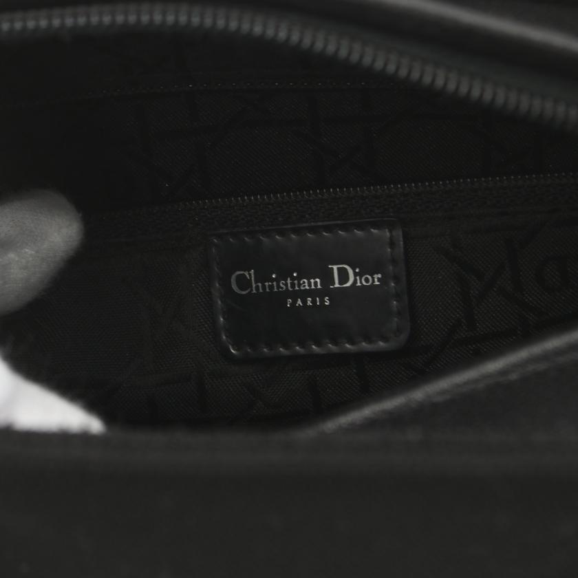 クリスチャンディオール Christian Dior レディディオール ハンドバッグ ファブリック レザー ブラック レディース 中古｜reclo-as-shopping｜04