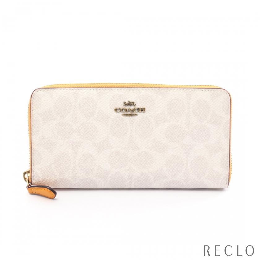 未使用 COACH コーチ 長財布 シグネチャー ホワイト ブラック COACH（コーチ） レディース 財布 長財布 ウォレット シグネチャー