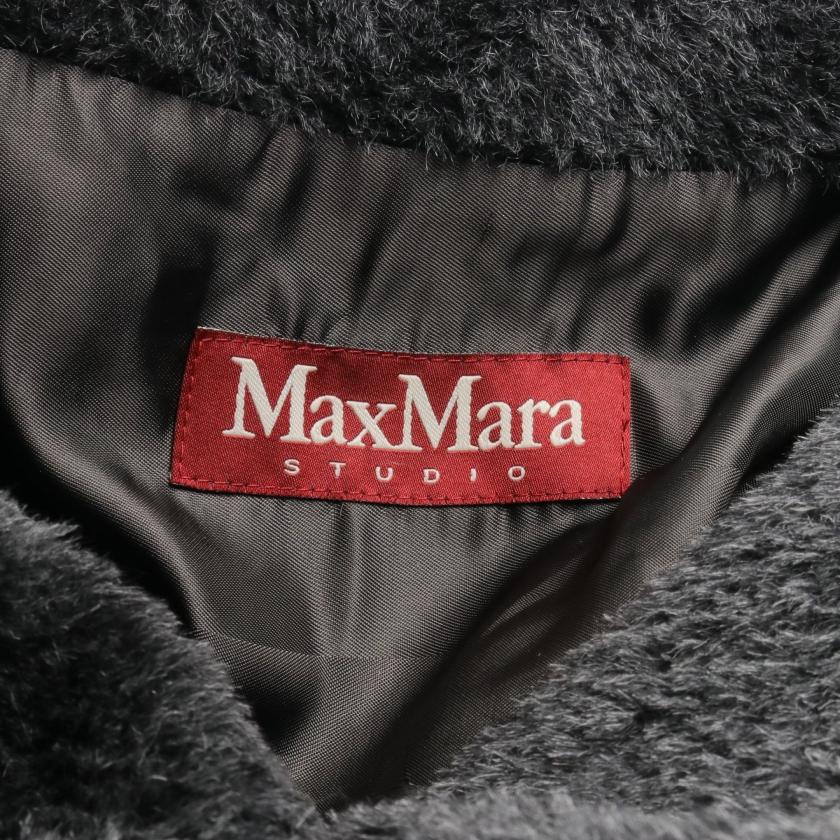 マックスマーラステュディオ Max Mara Studio コート アルパカ ウール ダークグレー レディース 中古｜reclo-as-shopping｜03