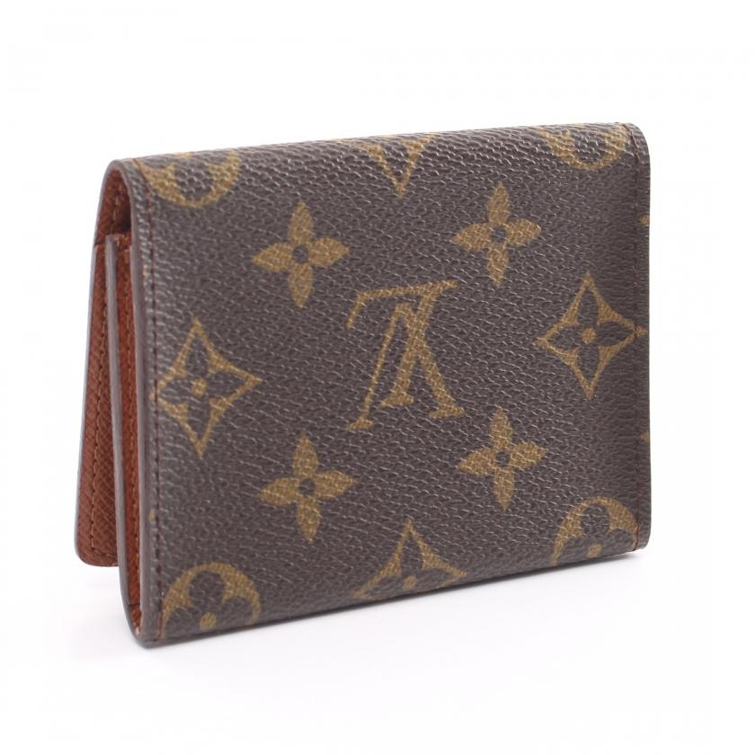 ルイヴィトン LOUIS VUITTON アンヴェロップ カルト ドゥ ヴィジット モノグラム カードケース 名刺入れ PVC レザー ブラウン M62920 ユニセックス 中古｜reclo-as-shopping｜02