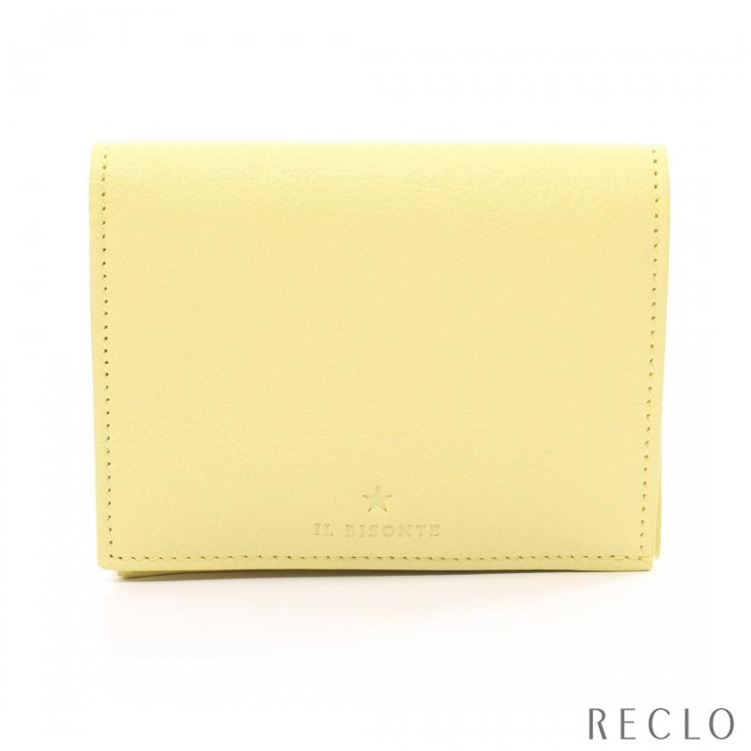 イルビゾンテ IL BISONTE OLIVETA 二つ折り財布 レザー ライトイエロー  