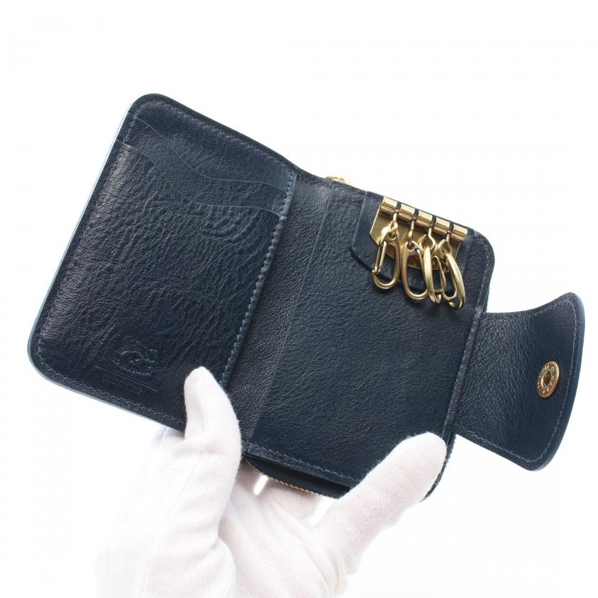 イルビゾンテ IL BISONTE ACERO SMALL WALLET キーケース 4連 コイン 