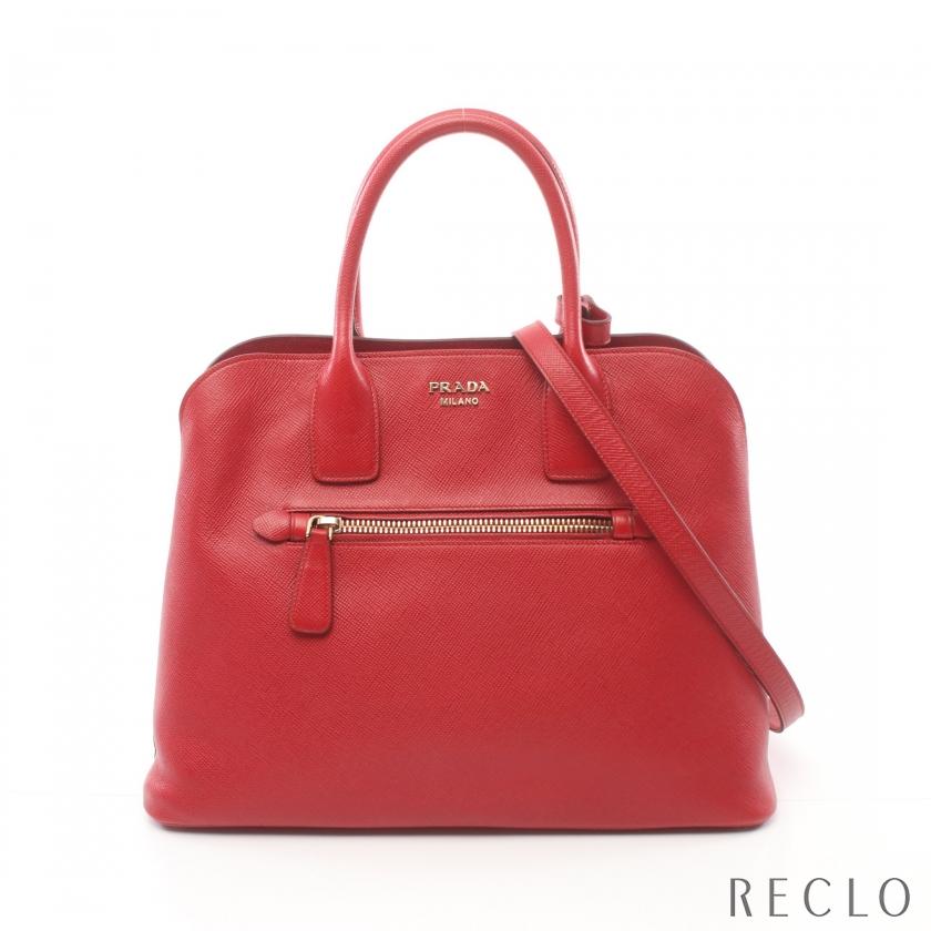 PRADA プラダ SAFFIANO CUIR ハンドバッグ サフィアーノレザー レッド  