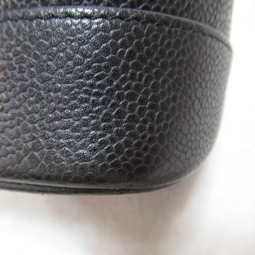 CHANEL シャネル 縦型バニティ ハンドバッグ キャビアスキン(グレ  