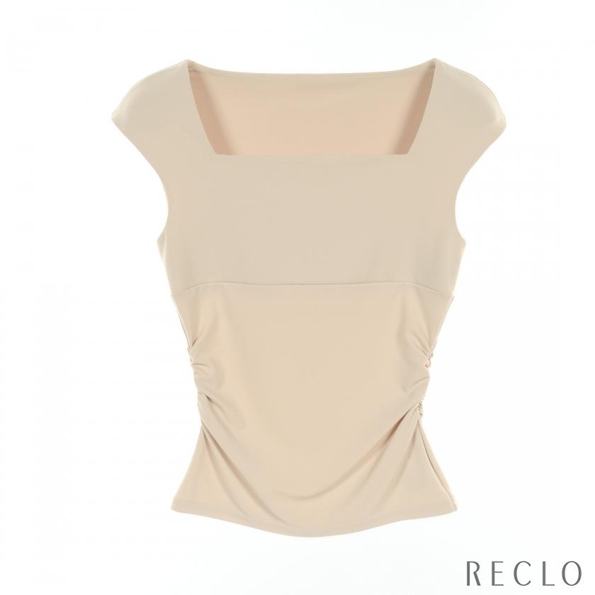 フォクシー FOXEY カットソー ベージュ ギャザー ストレッチ 25965  