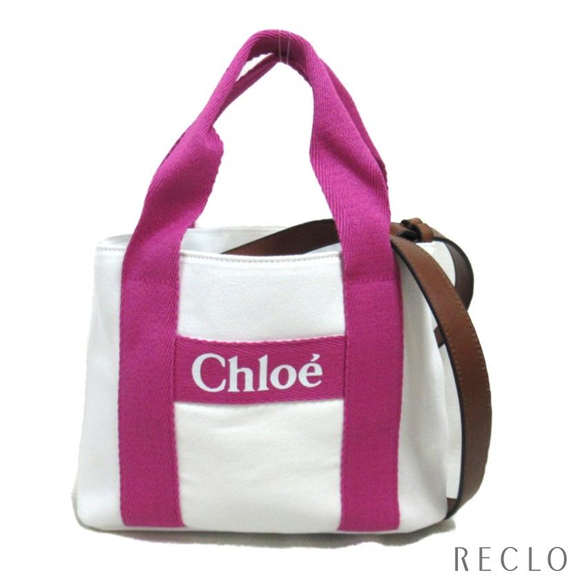 Chloe クロエ 2wayショルダーバッグ ショルダーバッグ コットン 