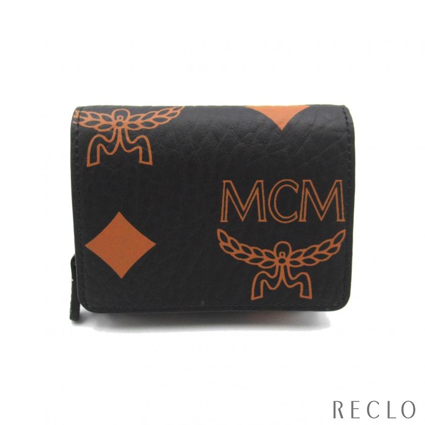 MCM エムシーエム 三つ折り財布 その他 //他 ブラック ブラウン MCM エムシーエム 三つ折り財布 その他 //他 ブラック ブラウン
