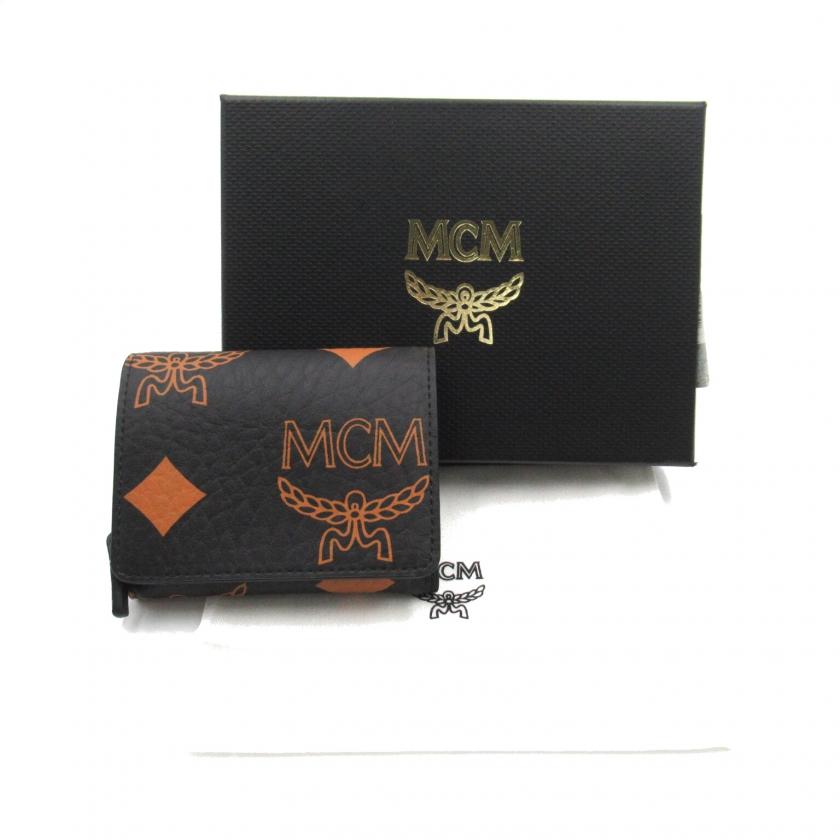 MCM エムシーエム 三つ折り財布 その他 //他 ブラック ブラウン MCM エムシーエム 三つ折り財布 その他 //他 ブラック ブラウン
