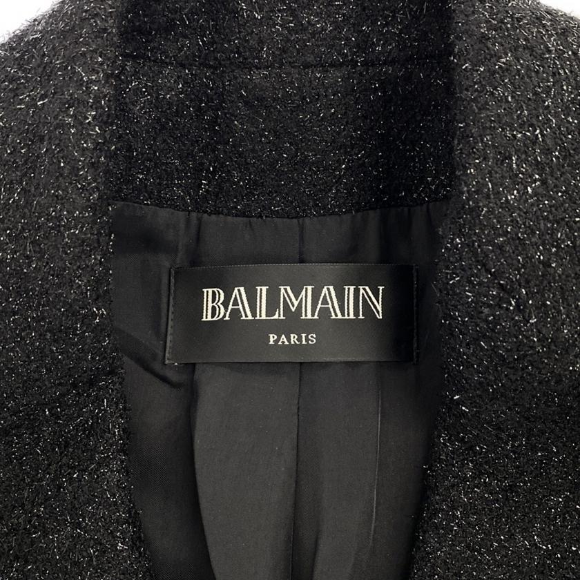 BALMAIN バルマン コート ウール ブラック レディース 中古 BALMAIN バルマン コート ウール ブラック レディース 中古