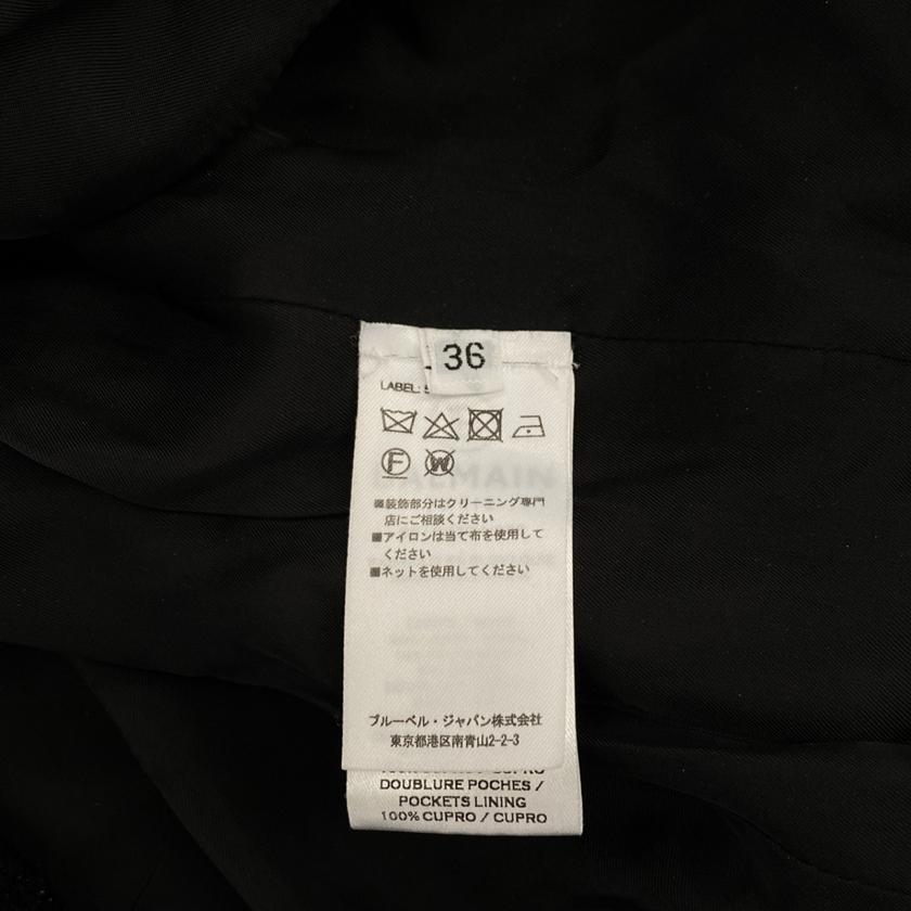 BALMAIN バルマン コート ウール ブラック レディース 中古 BALMAIN バルマン コート ウール ブラック レディース 中古