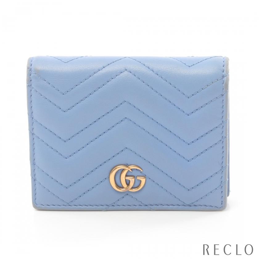 グッチ GUCCI GGマーモント カードケース 二つ折り財布 札入れ レザー 