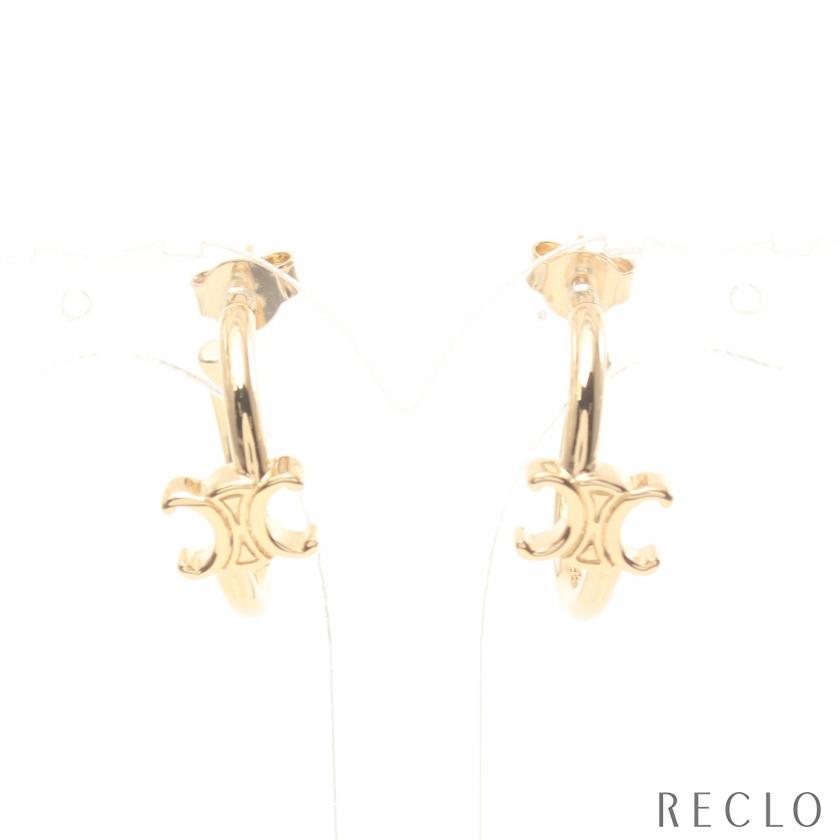 セリーヌ CELINE トリオンフ アシンメトリックフープ ピアス GP  