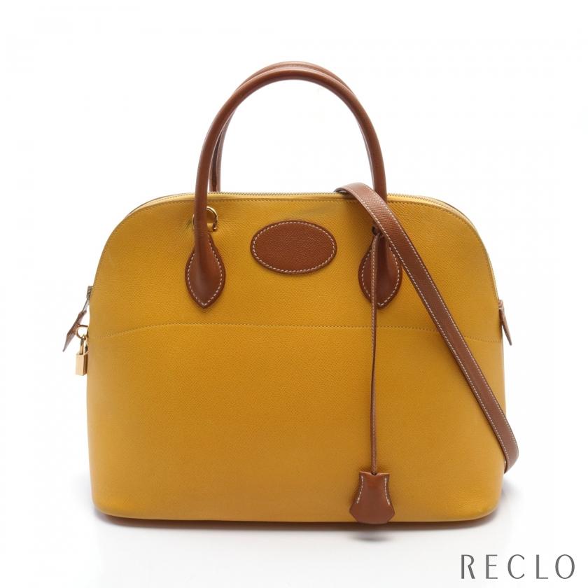 HERMES エルメス ボリード37 ジョーヌ ゴールド ハンドバッグ  