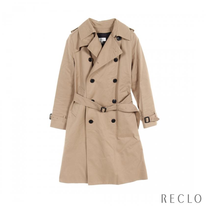ハイクHYKE トレンチコートノーカラーベージュ