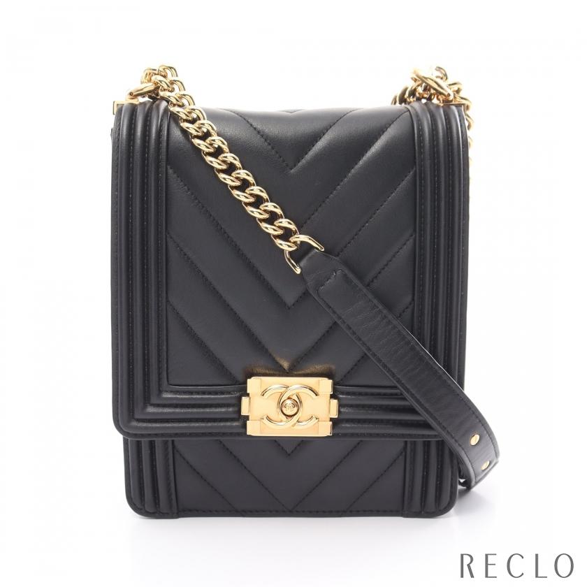 CHANEL シャネル ボーイシャネル Vステッチ チェーンショルダーバッグ  