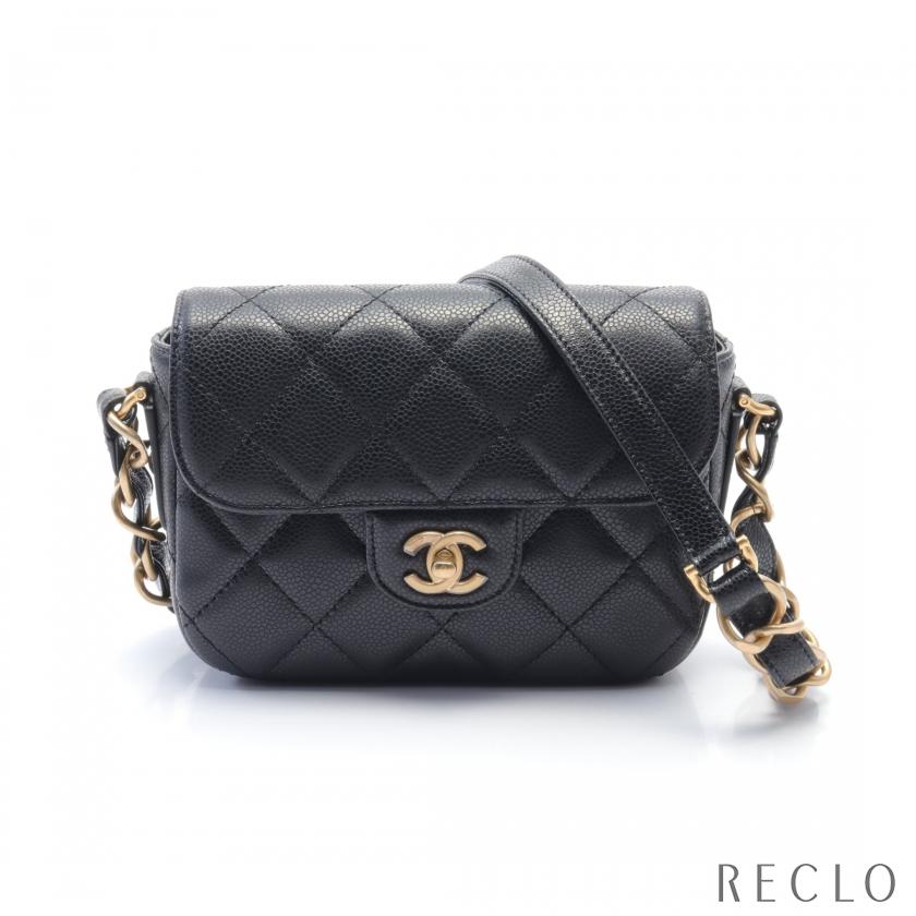 シャネル CHANEL ミニマトラッセ ショルダーバッグ キャビアスキン 