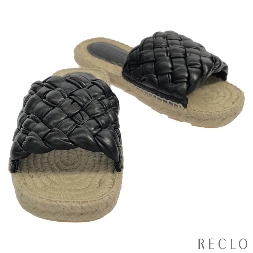 BOTTEGA VENETA ブラックサンダル BOTTEGA VENETA（ボッテガ・ヴェネタ） サンダル レザー ブラック