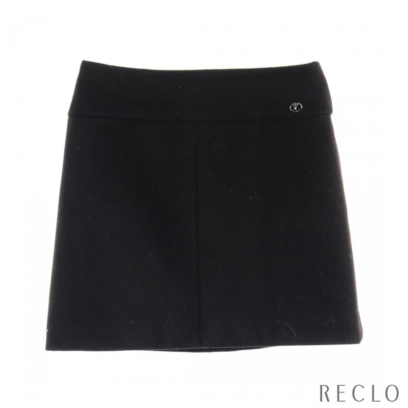 シャネル CHANEL スカート ウール ブラック P51908 レディース 中古  