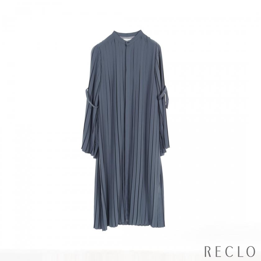 ハイク HYKE TAFFETA PLEATED DRESS プリーツ ワンピース ダーク  