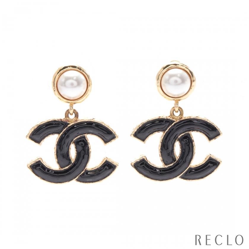 シャネル CHANEL ココマーク ピアス GP フェイクパール ゴールド