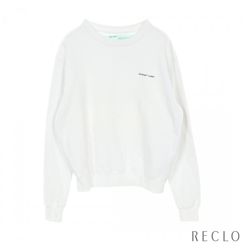 オフホワイト OFF-WHITE ロゴ スウェットシャツ クルーネック コットン 