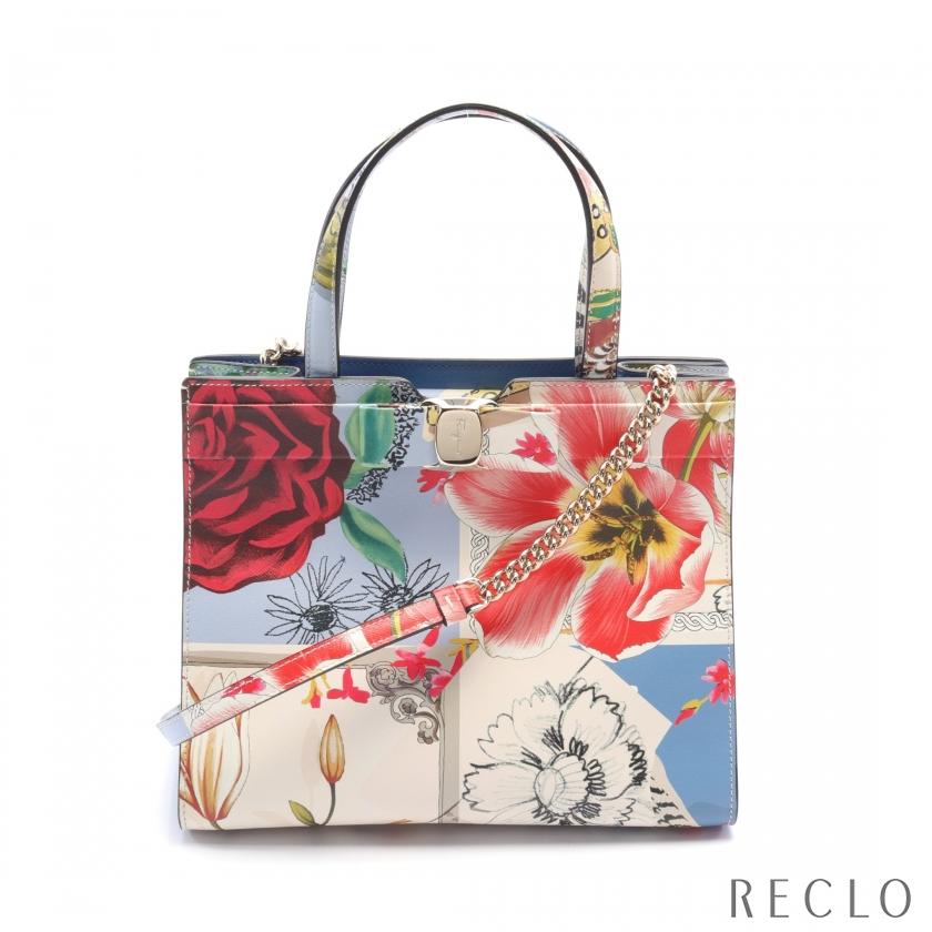 Salvatore Ferragamo】ハンドバッグマルチカラーラメ入り