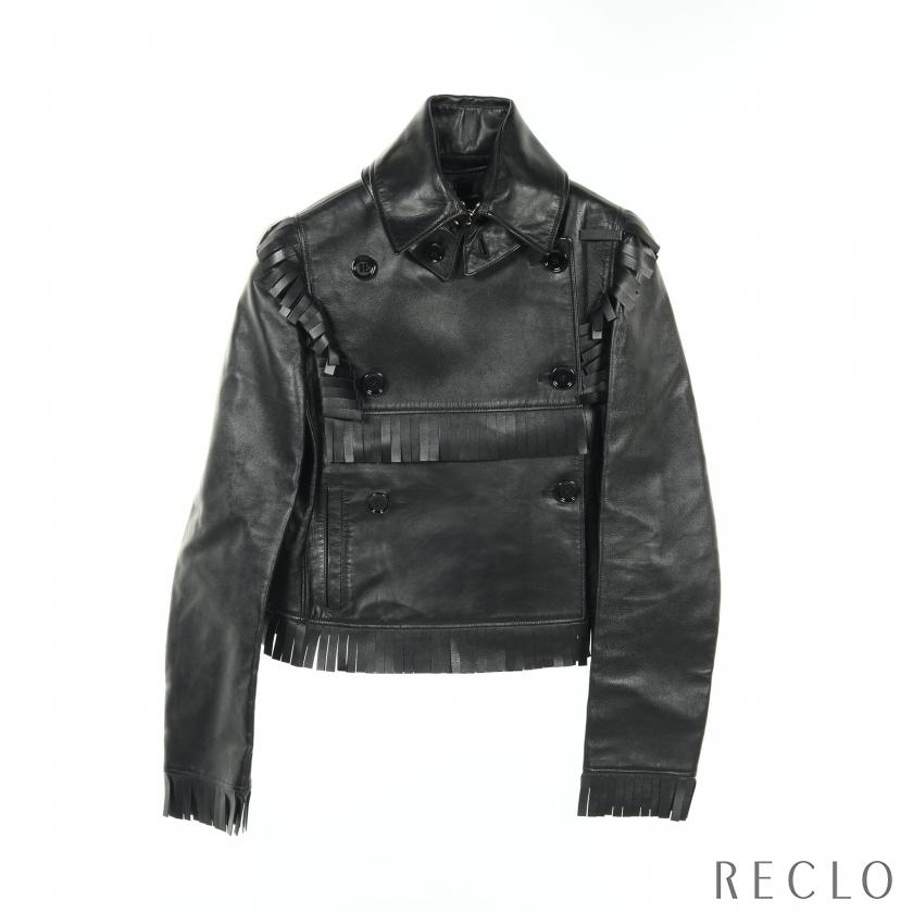 バーバリー BURBERRY レザージャケット ラムレザー ブラック  