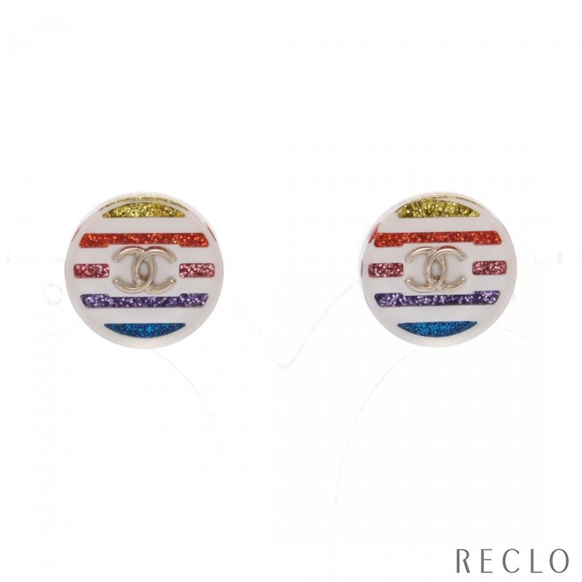 CHANEL（シャネル） ココマーク ピアス GP ホワイト ゴールド マルチ