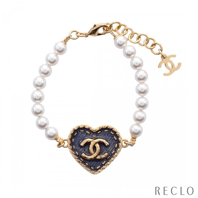 CHANEL シャネル ココマーク ブレスレット ハート GP フェイク CHANEL シャネル ココマーク ブレスレット ハート GP フェイク