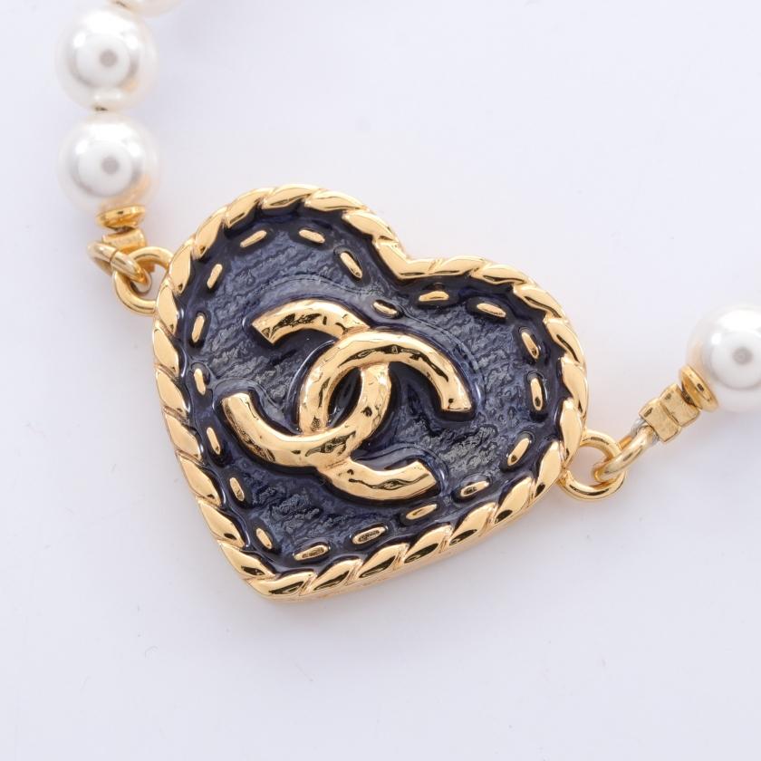 CHANEL シャネル ココマーク ブレスレット ハート GP フェイク CHANEL シャネル ココマーク ブレスレット ハート GP フェイク