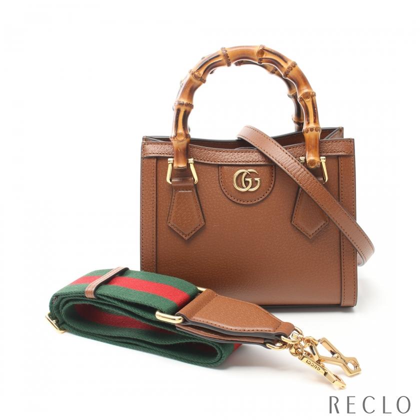 GUCCI グッチ ダイアナ ミニ バンブー ハンドバッグ トート