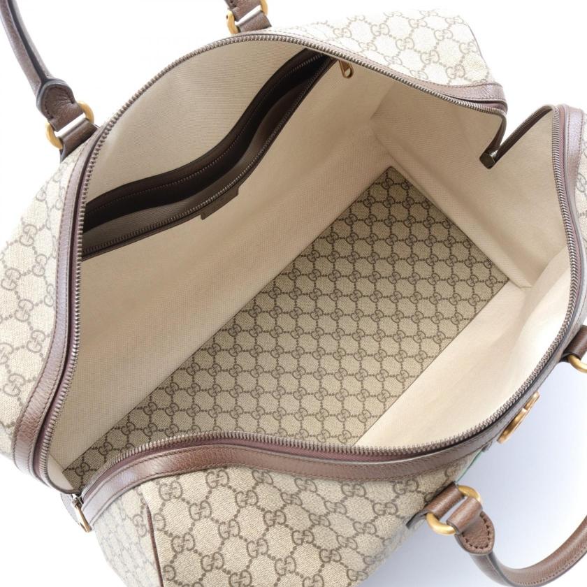 美品 グッチ シェリーライン トートバッグ PVC ボストン GGスプリーム ✨美品✨】グッチ ボストンバッグ GGスプリーム シェリーライン